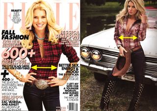 Illustration for article titled Jessica Simpson's Elle Cover: Waist Not, Want Not
